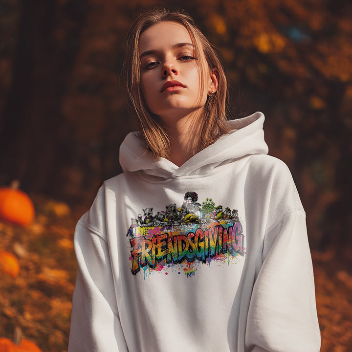 Unisex Hoodie Friendsgiving Hoodie | Cozy Autumn Sweatshirt for Friends & Food Lovers | Pride Riot Official