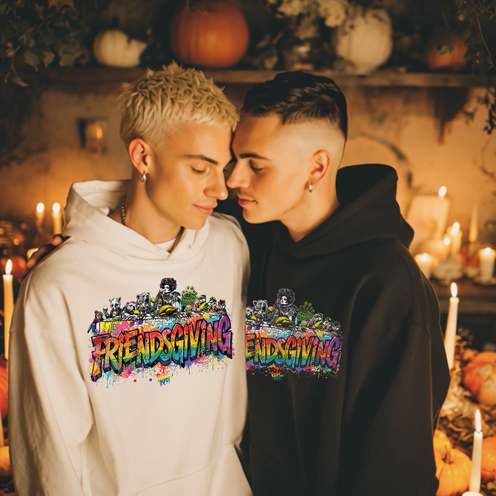 Unisex Hoodie Friendsgiving Hoodie | Cozy Autumn Sweatshirt for Friends & Food Lovers | Pride Riot Official