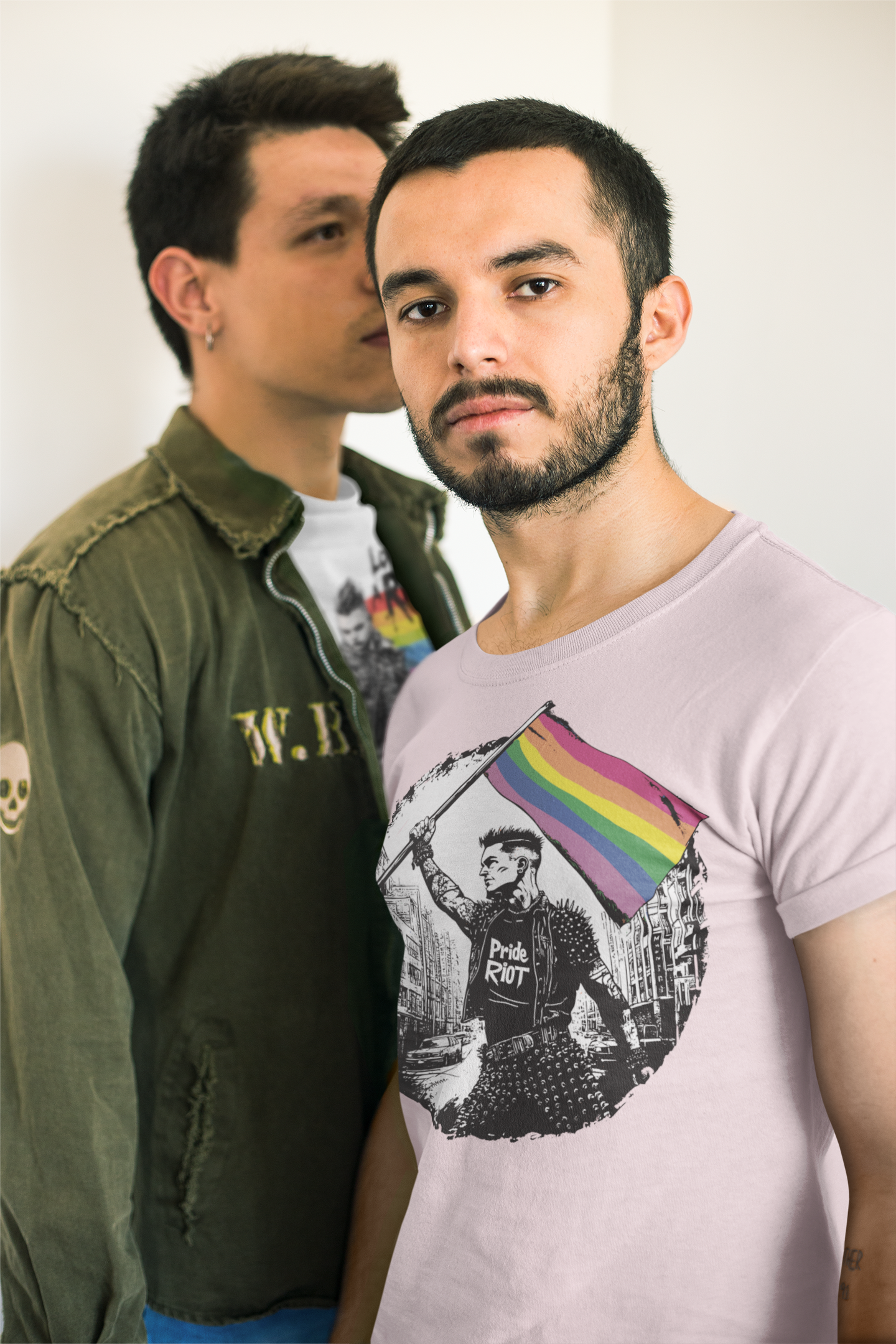 Riot Flagbearer Tee – Queer Punk Protest Shirt – Unisex LGBTQ+ 2025 Pride Graphic by Pride Riot