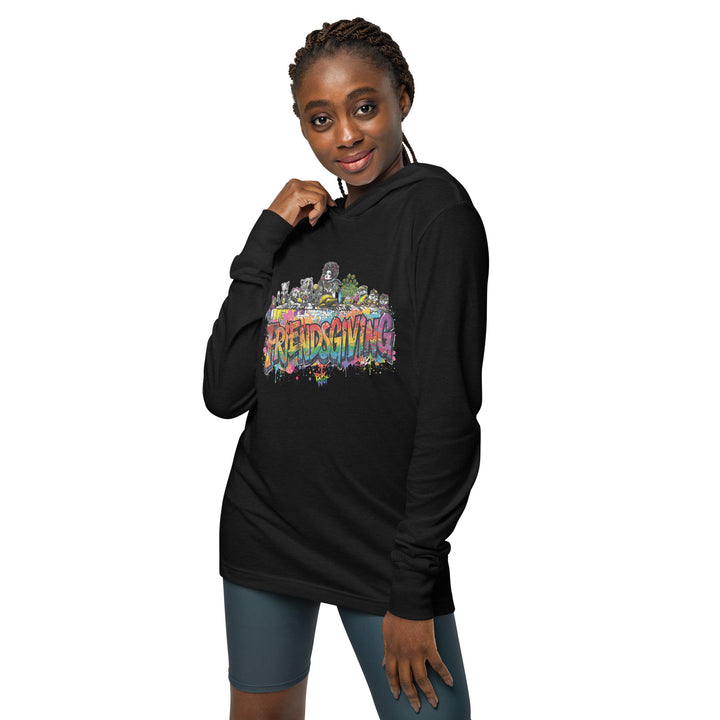 Friendsgiving Hooded Long Sleeve Tee | Pride Riot Chosen Family Punk Apparel