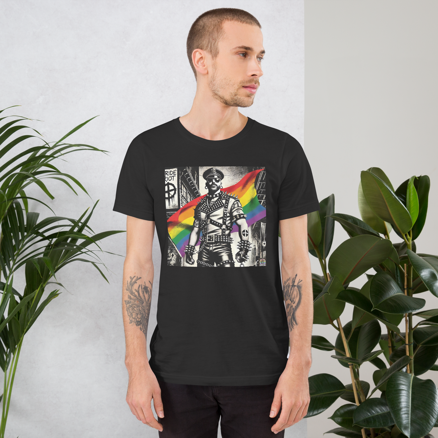 Leather Rebellion Pride Tee | Queer Punk Commander T-Shirt | LGBTQ+ Streetwear Shirt | Pride Riot 2025