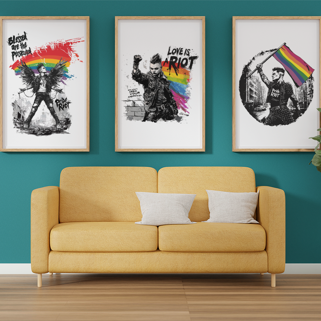 Queer Saints & Sinners | LGBTQ+ Punk Wall Art by Pride Riot