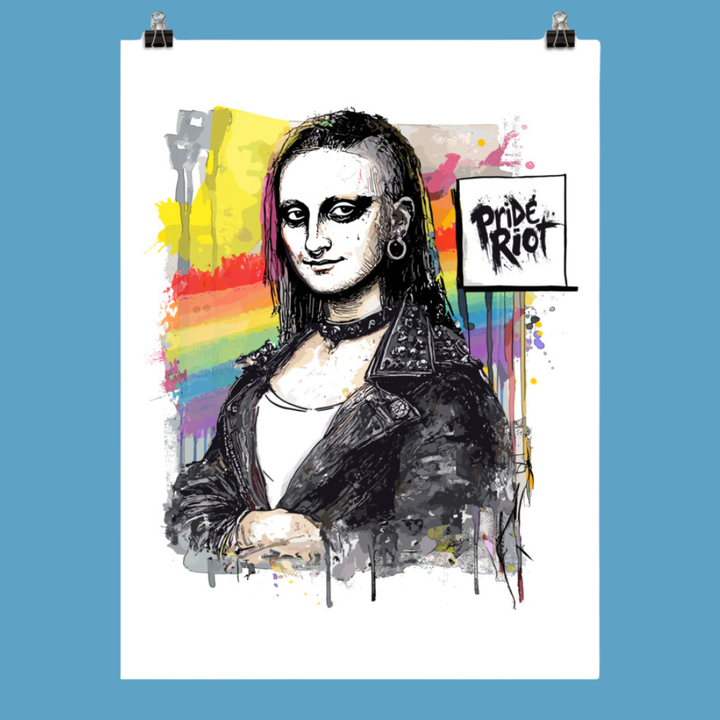 Mona Lisa Riot | Museum-Grade Satin Poster