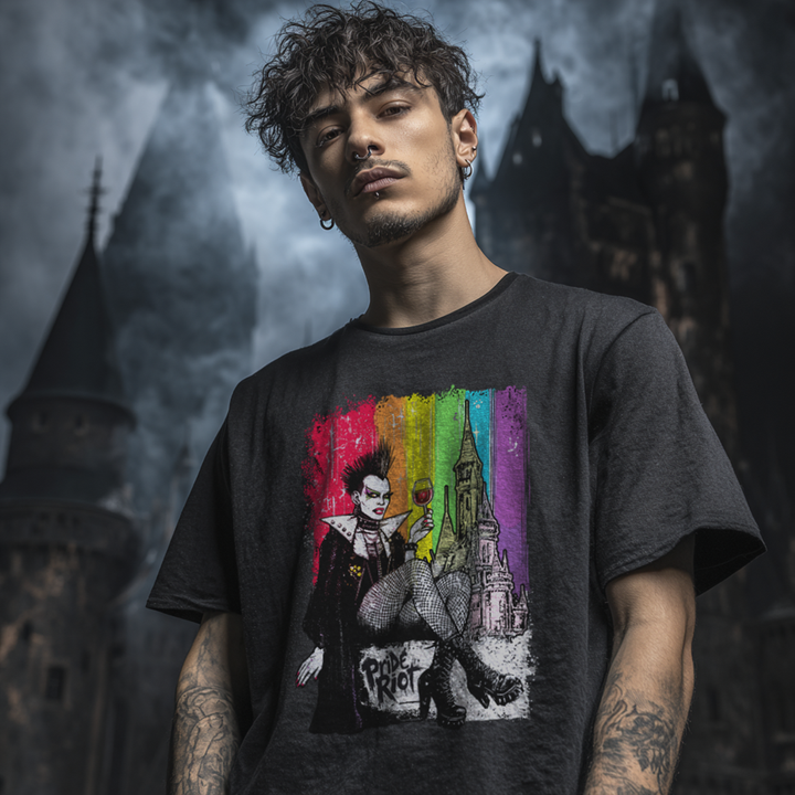 Dracula Tee | Queer Punk Vampire Pride Shirt | Pride Riot