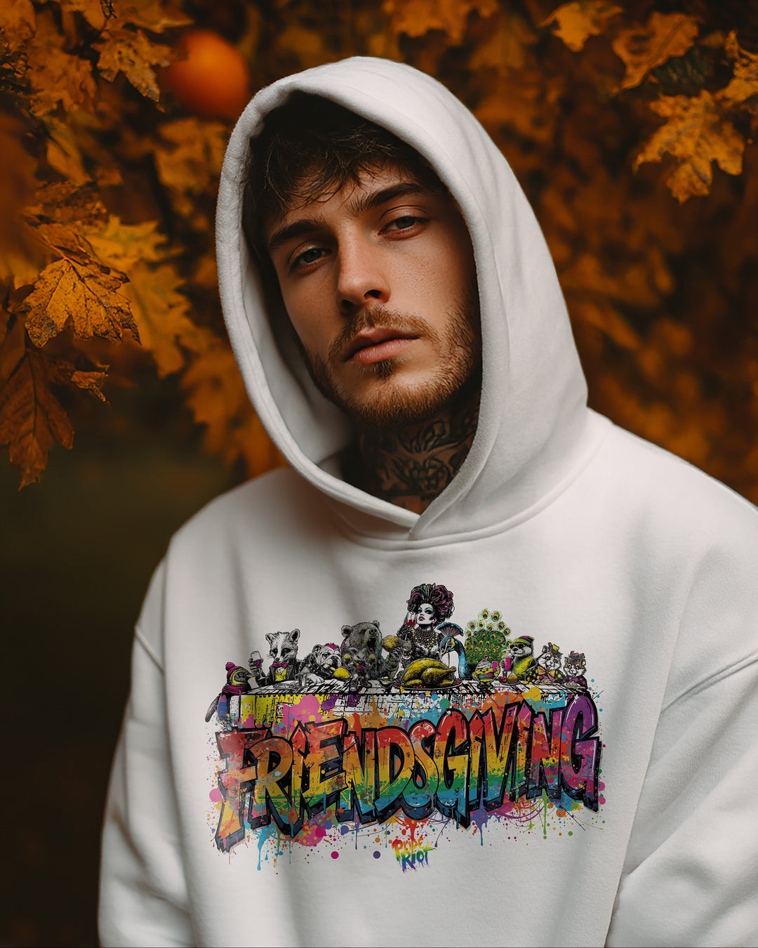 Unisex Hoodie Friendsgiving Hoodie | Cozy Autumn Sweatshirt for Friends & Food Lovers | Pride Riot Official