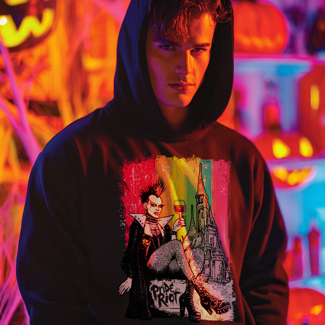 Dracula Hoodie | Queer Vampire Goth Pride Apparel | Pride Riot