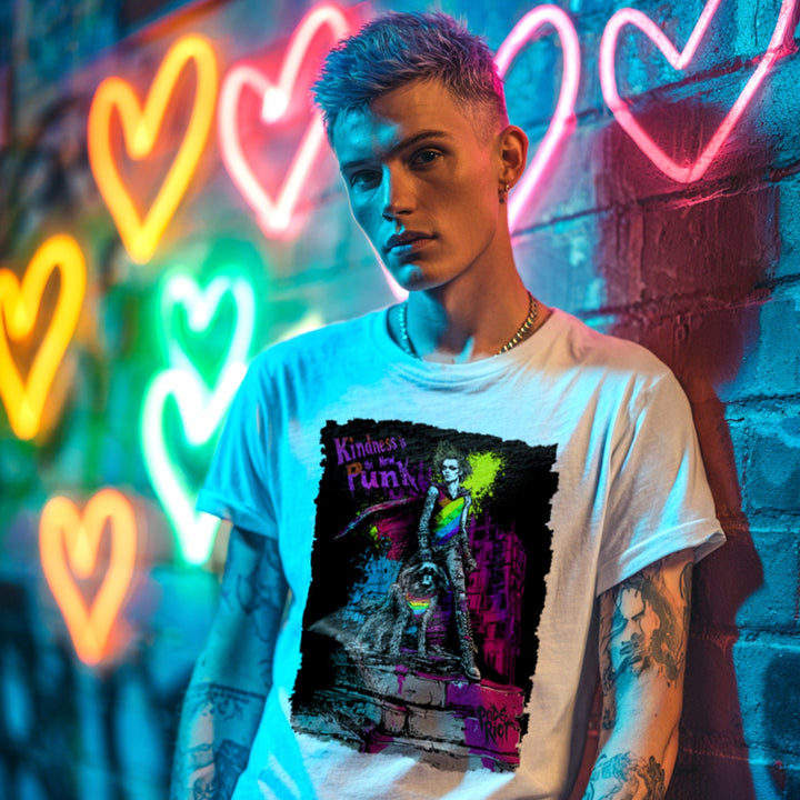 Kindness is the New Punk Rock Tee – Pride Riot Queer Graphic Shirt