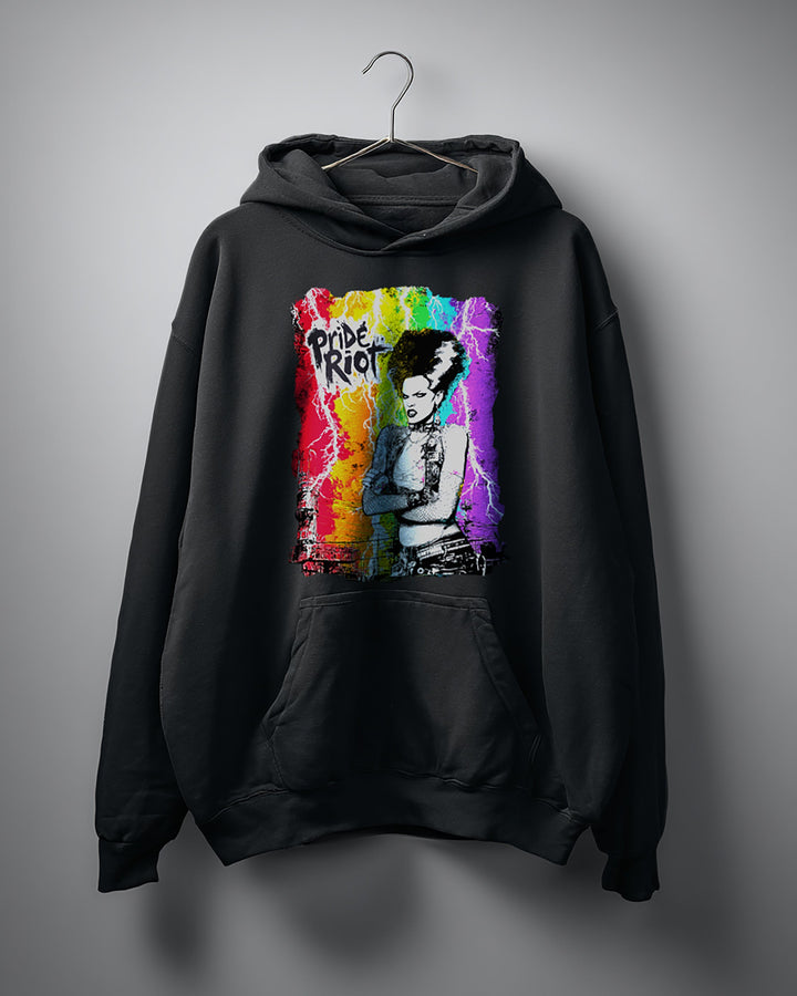 Bride of Frankenstein Hoodie | Queer Punk Horror Pride Apparel | Pride Riot