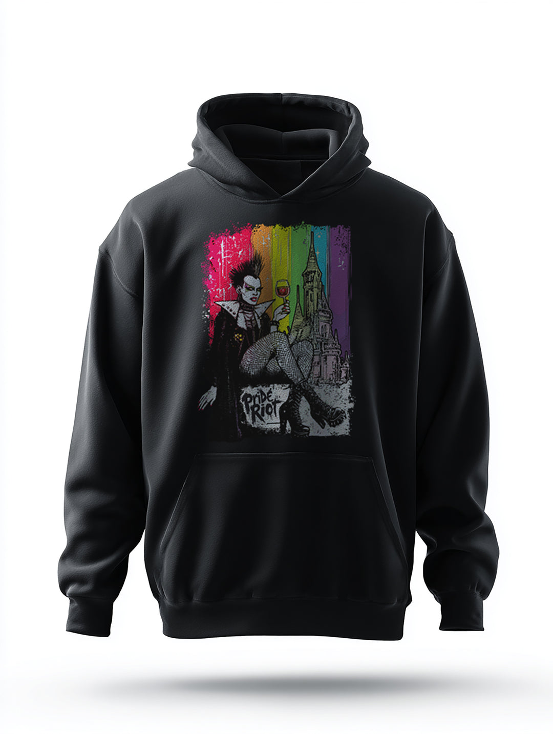 Dracula Hoodie | Queer Vampire Goth Pride Apparel | Pride Riot