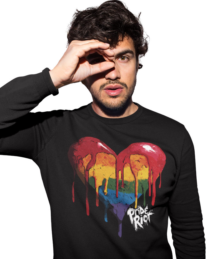 Bleeding Heart (Dark) — Sweatshirt — worn, PRIDE RIOT®