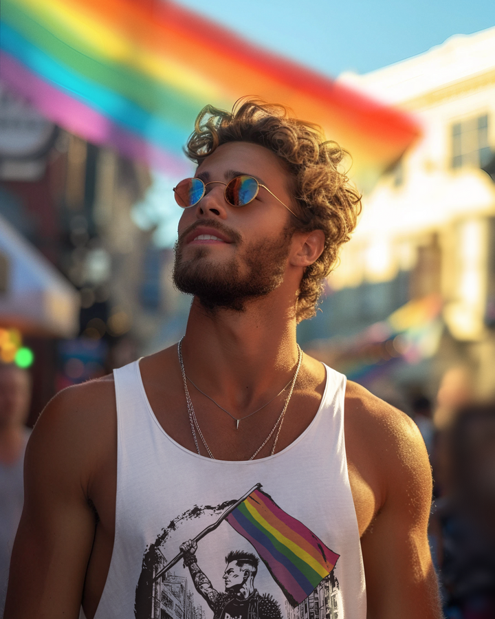 Flagbearer Pride Tank – Unisex LGBTQ+ Tank Top | Punk-Inspired, Summer Ready | Pride Riot Apparel
