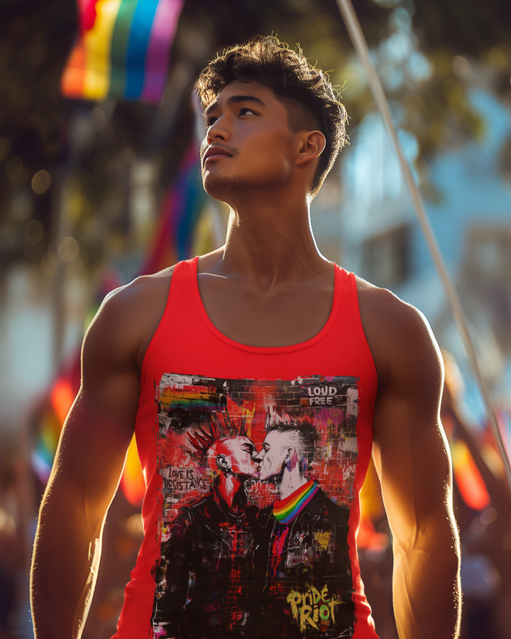 Punk Rock Kiss Tank – Queer Summer Riot Top | Pride Riot