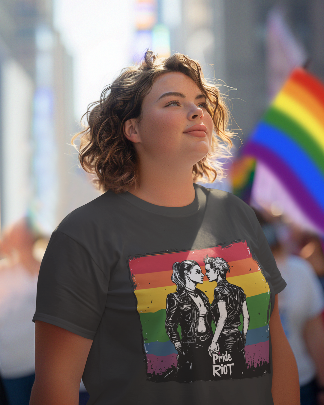 Rebel Lovers Tee – Queer Punk Romance Shirt – LGBTQ+ 2025 Pride Graphic by Pride Riot