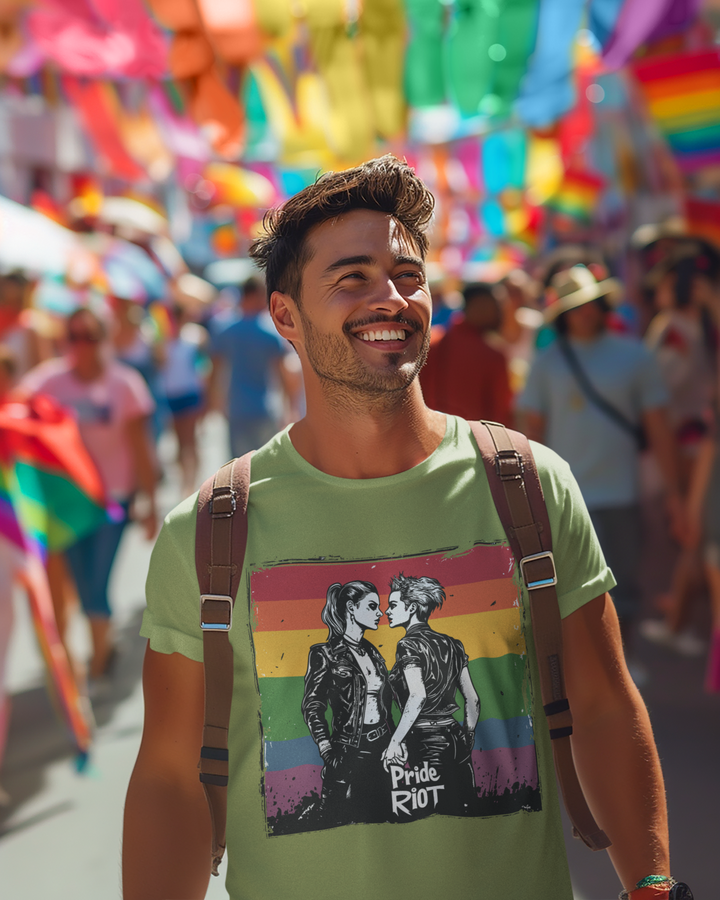 Rebel Lovers Tee – Queer Punk Romance Shirt – LGBTQ+ 2025 Pride Graphic by Pride Riot