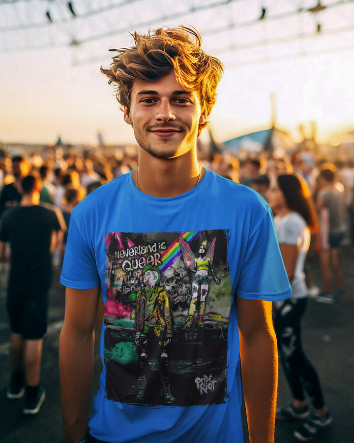 Neverland Is Queer – Unisex Punk Pride Tee