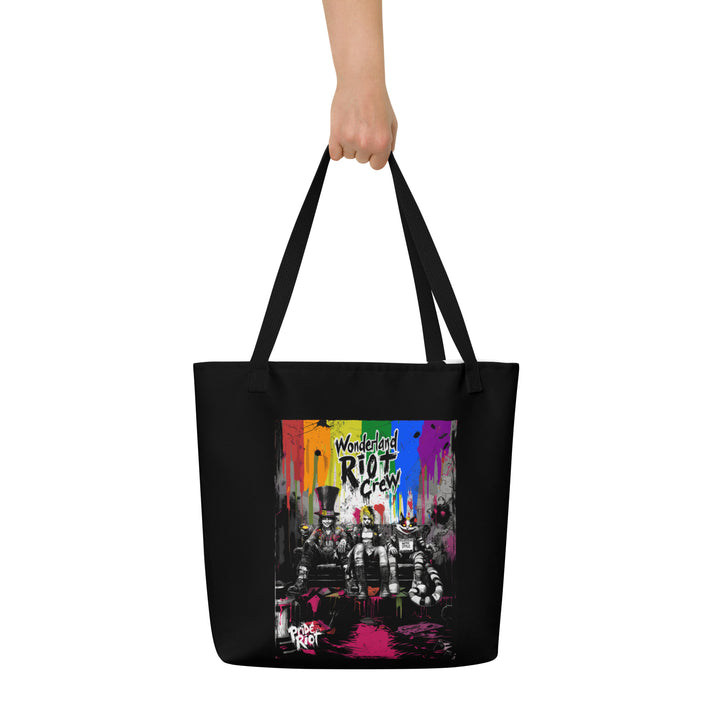 Alice in Rebellion – Punk Wonderland Tote Bag | Queer Chaos, Hand-Carried
