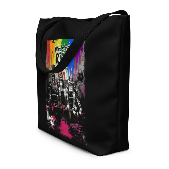 Alice in Rebellion – Punk Wonderland Tote Bag | Queer Chaos, Hand-Carried