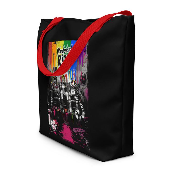 Alice in Rebellion – Punk Wonderland Tote Bag | Queer Chaos, Hand-Carried
