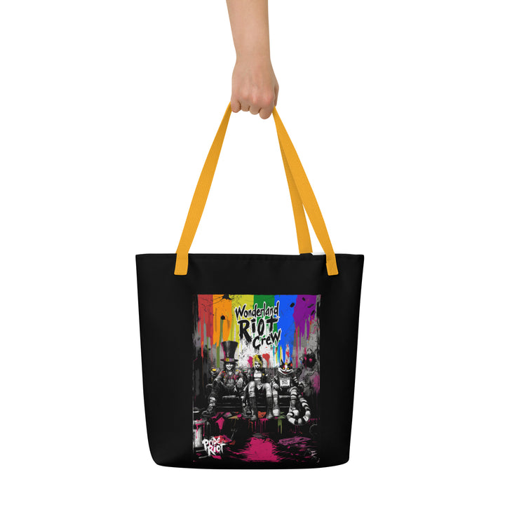 Alice in Rebellion – Punk Wonderland Tote Bag | Queer Chaos, Hand-Carried