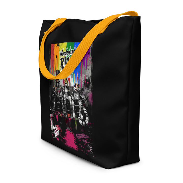 Alice in Rebellion – Punk Wonderland Tote Bag | Queer Chaos, Hand-Carried