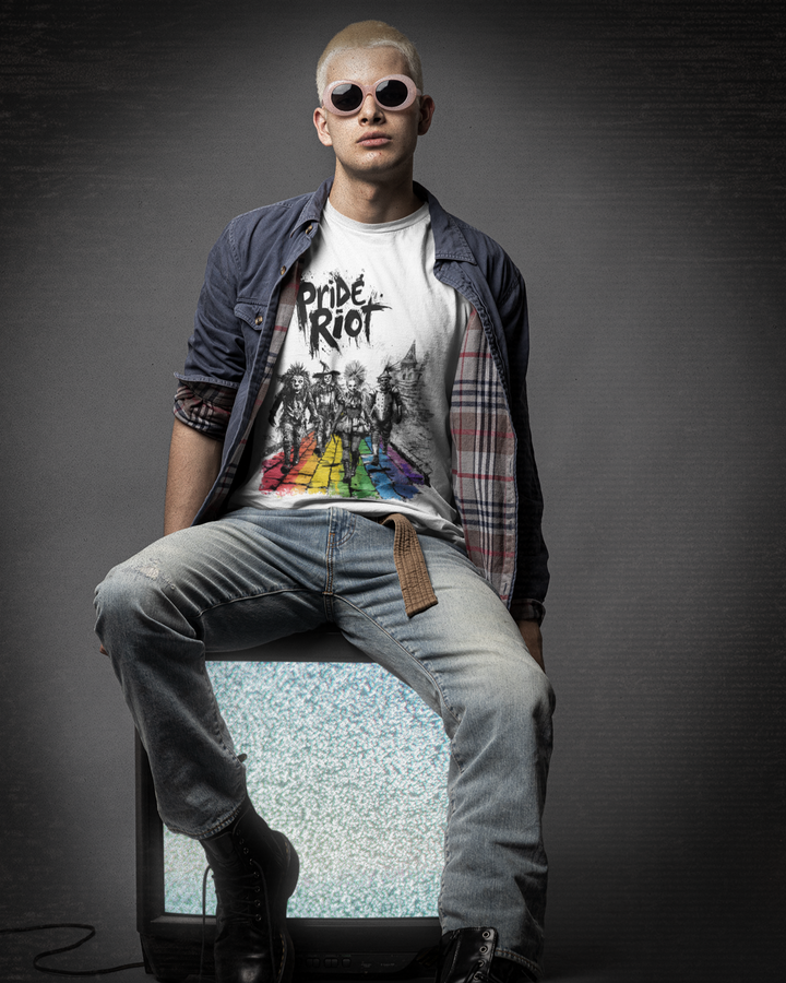 Pride Riot Tee – Wizard of Oz Punk 2025 (Rainbow Brick Road Edition)