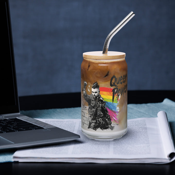 Queer Power Riot Glass – 16oz Can-Shaped Pride Cup