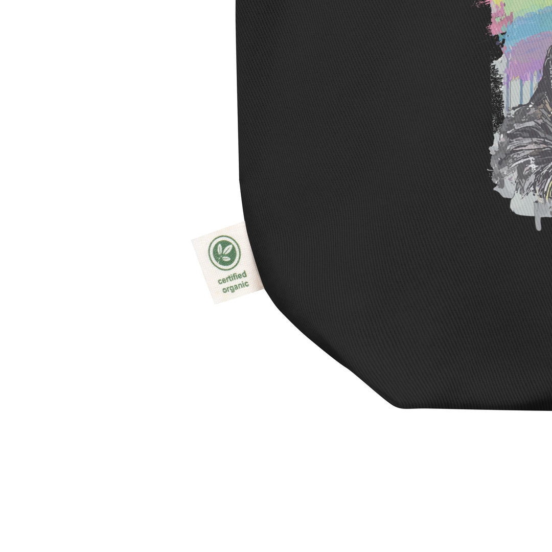 Mona Lisa Punk Organic Canvas Tote - Eco Streetwear - Heavy Duty