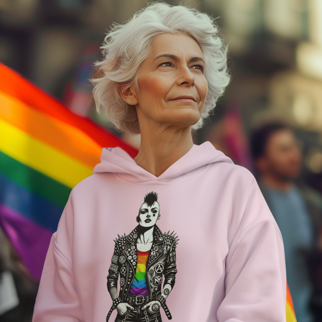 🔥 Pride Riot Official – Punk Queen Icon Hoodie 🔥