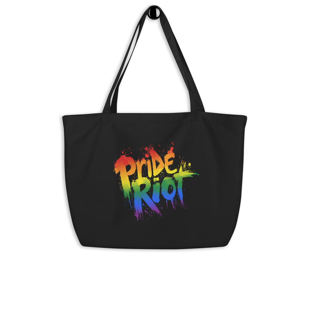 Bleeding Heart Organic Tote Bag – Dark Edition | LGBTQ+ Large Black Pride Tote for Everyday Rebellion