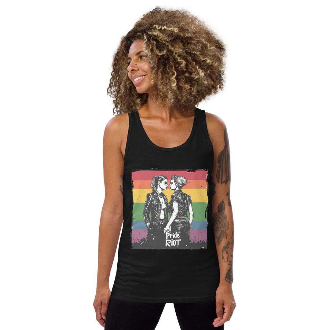 Rebel Lovers Tank – Queer Romance Punk Art – LGBTQ+ Pride Sleeveless Streetwear