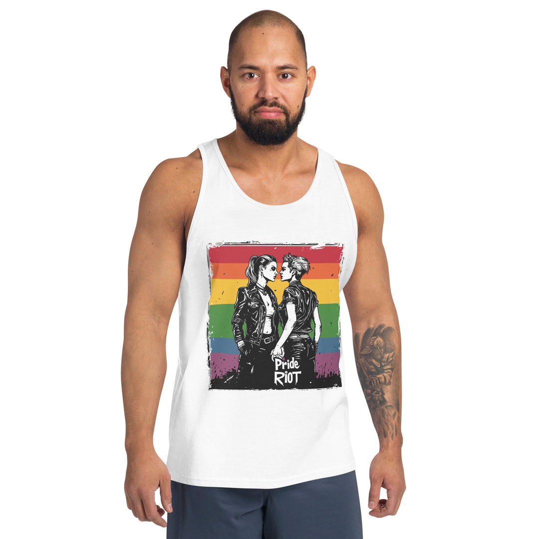 Rebel Lovers Tank – Queer Romance Punk Art – LGBTQ+ Pride Sleeveless Streetwear