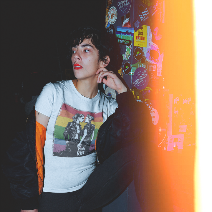 Rebel Lovers Tee – Queer Punk Romance Shirt – LGBTQ+ 2025 Pride Graphic by Pride Riot