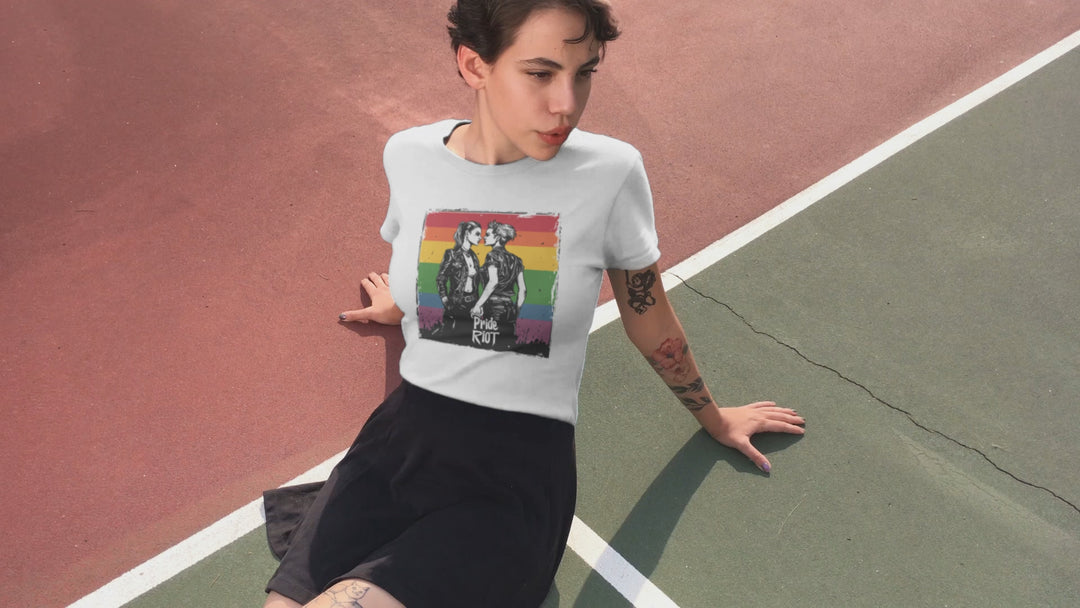 Rebel Lovers Tee – Queer Punk Romance Shirt – LGBTQ+ 2025 Pride Graphic by Pride Riot