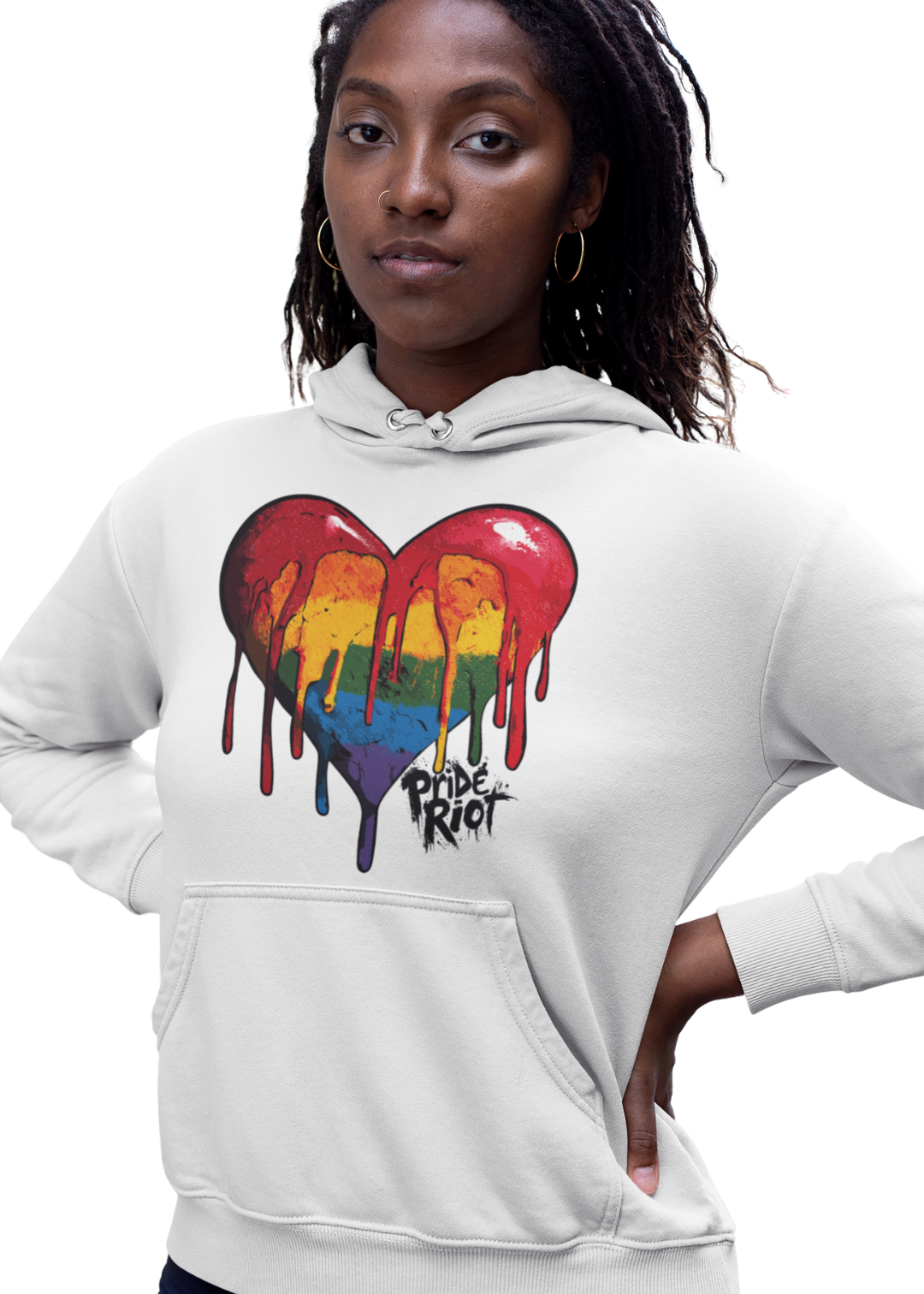 Bleeding Heart (Light) — Hoodie — worn, PRIDE RIOT®