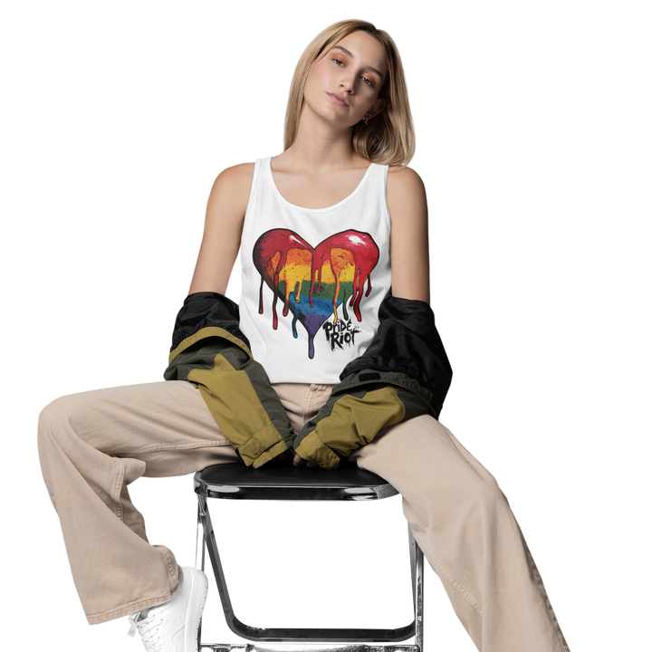 Bleeding Heart (Light) — Tank — worn, PRIDE RIOT®