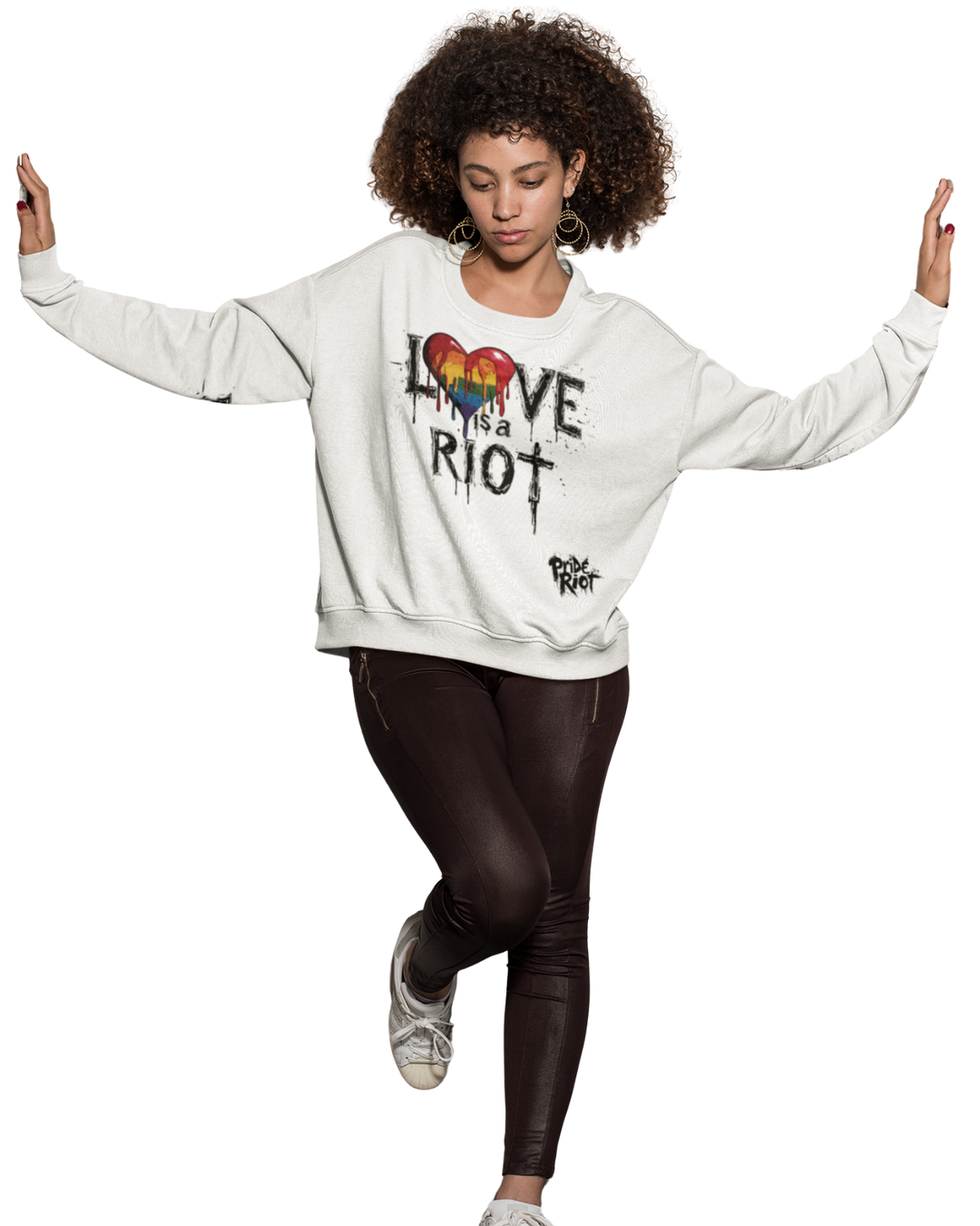 Riot Heart (Light) — Sweatshirt — worn, PRIDE RIOT®