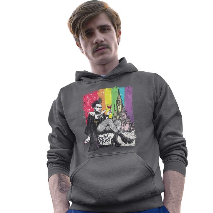 Dracula — Hoodie — worn, PRIDE RIOT® (2)