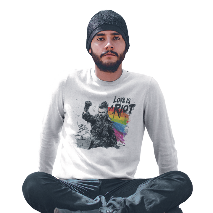 Love is a Riot (Light) — Sweatshirt — worn, PRIDE RIOT®