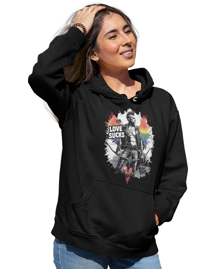 Love Sucks — Hoodie — worn, PRIDE RIOT®
