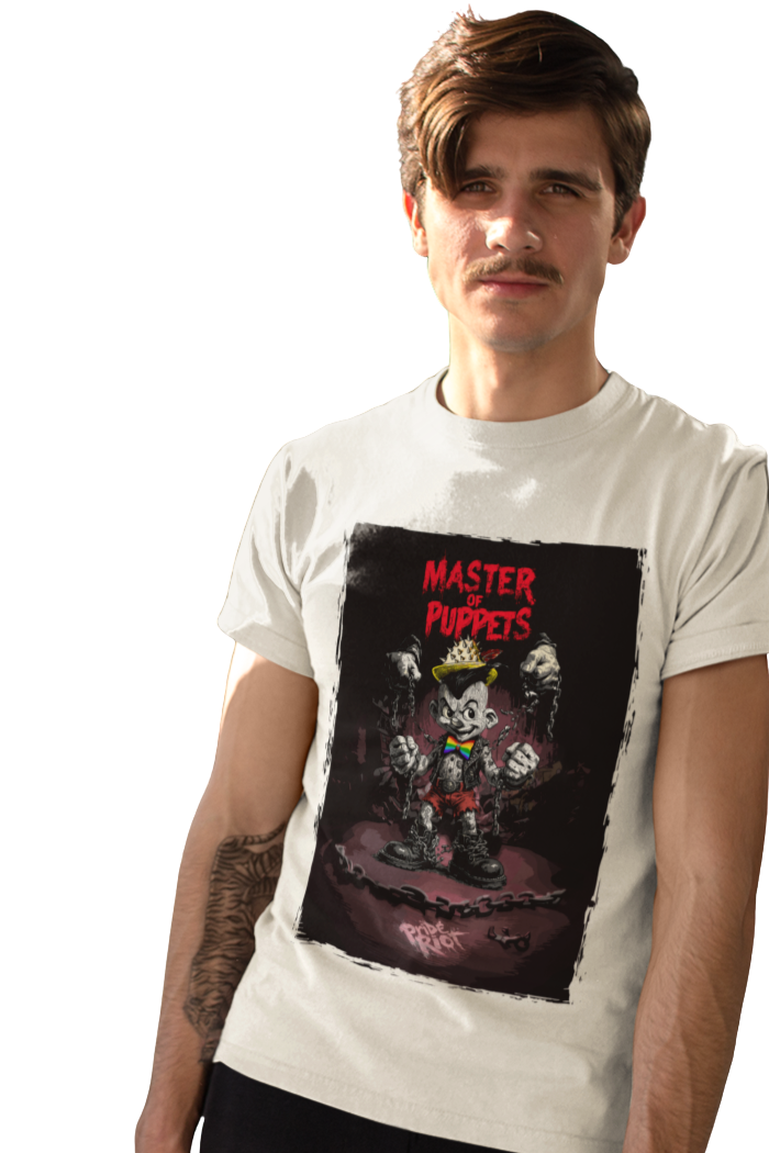 Pinocchio: No Master, No Maker — Tee — worn, PRIDE RIOT®