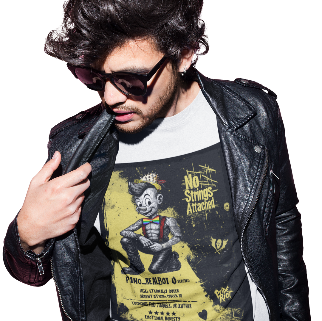 Pinocchio: No Strings Attached — Tee — worn, PRIDE RIOT®