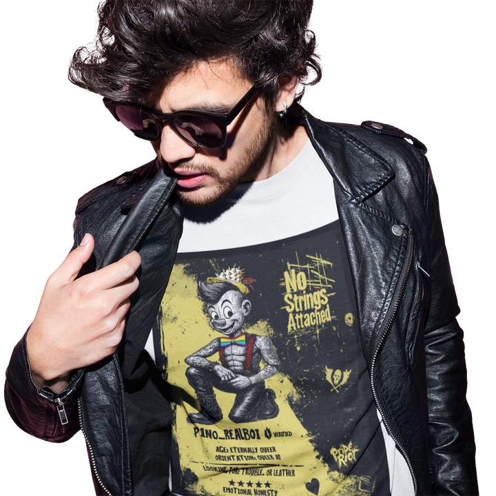 Pinocchio: No Strings Attached — Tee — worn, PRIDE RIOT®