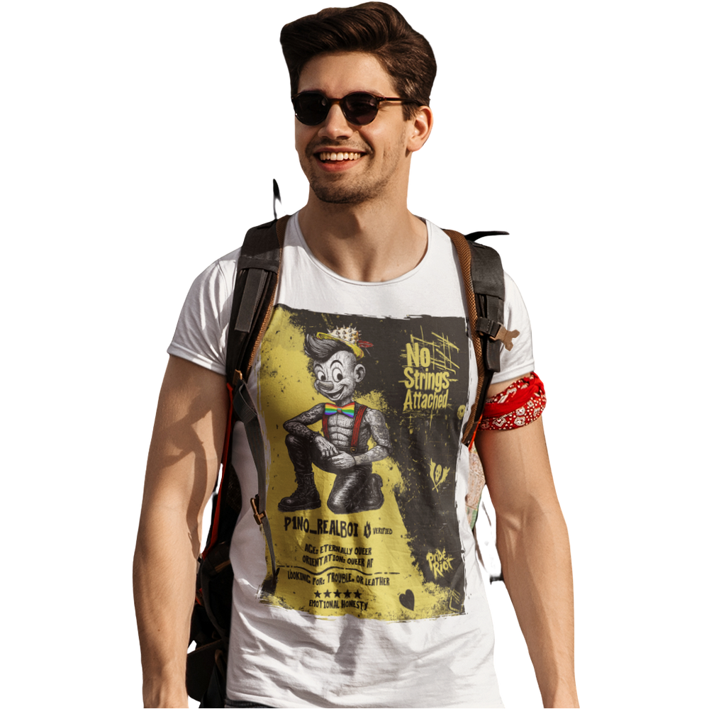 Pinocchio: No Strings Attached — Tee — worn, PRIDE RIOT® (2)