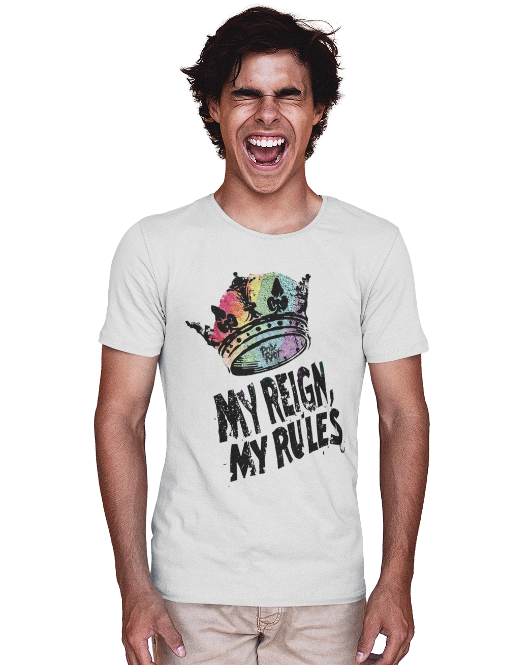 Punk Prince: My Reign, My Rules (Light) — Tee — worn, PRIDE RIOT®