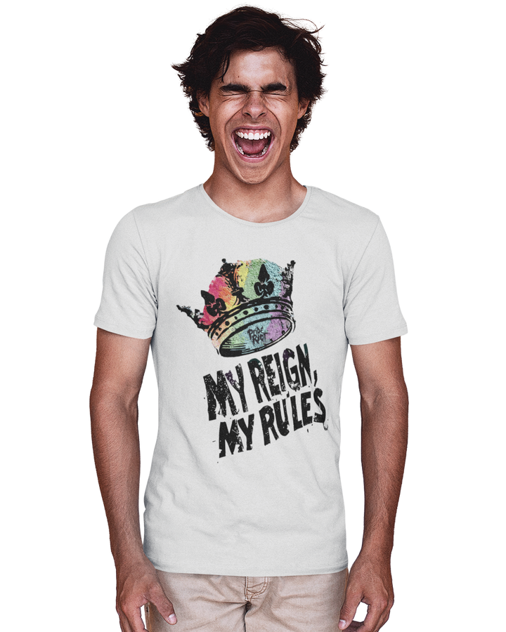 Punk Prince: My Reign, My Rules (Light) — Tee — worn, PRIDE RIOT®