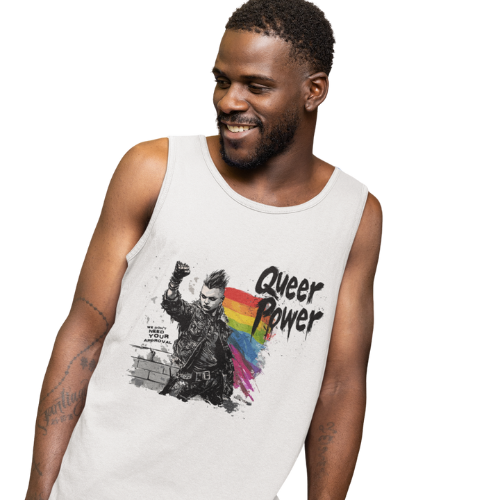 Queer Power — Tank — worn, PRIDE RIOT®