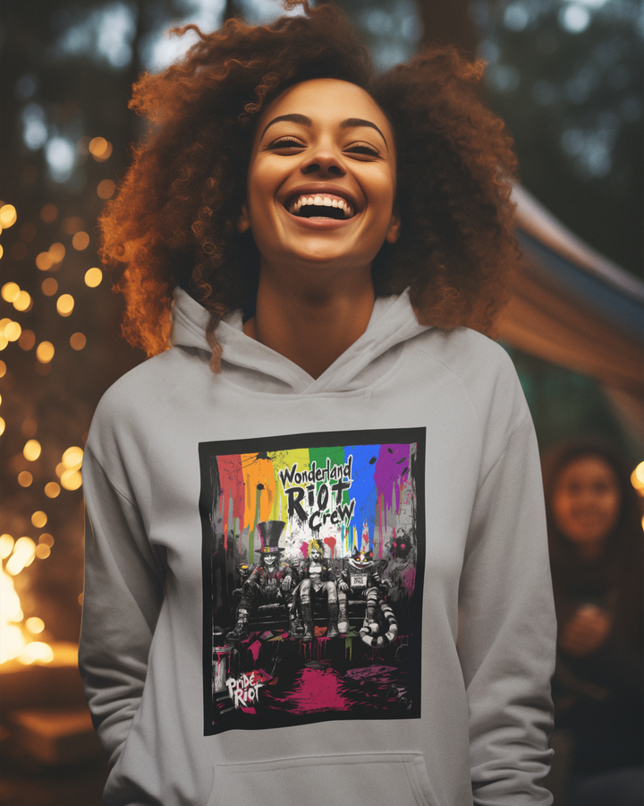 Alice in Rebellion – Punk Wonderland Hoodie | Queer Fantasy Unisex Sweatshirt