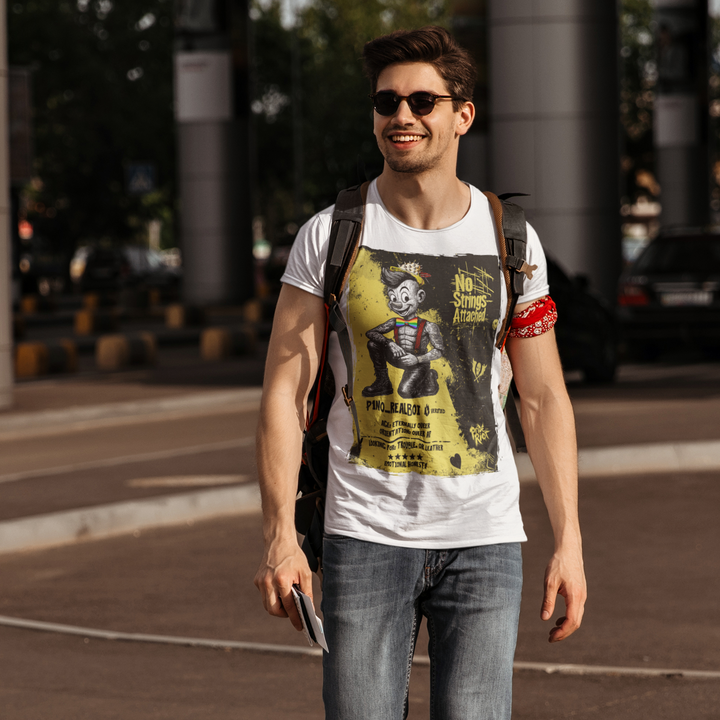 No Strings Attached – Queer Pinocchio Punk T-Shirt | LGBTQ Pride Streetwear by Pride Riot