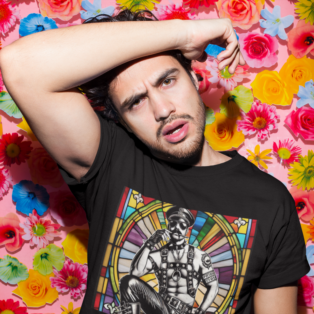 Take Me to Church T-Shirt – Queer Punk Leather Daddy Graphic Tee | Pride Riot Streetwear Rebellion