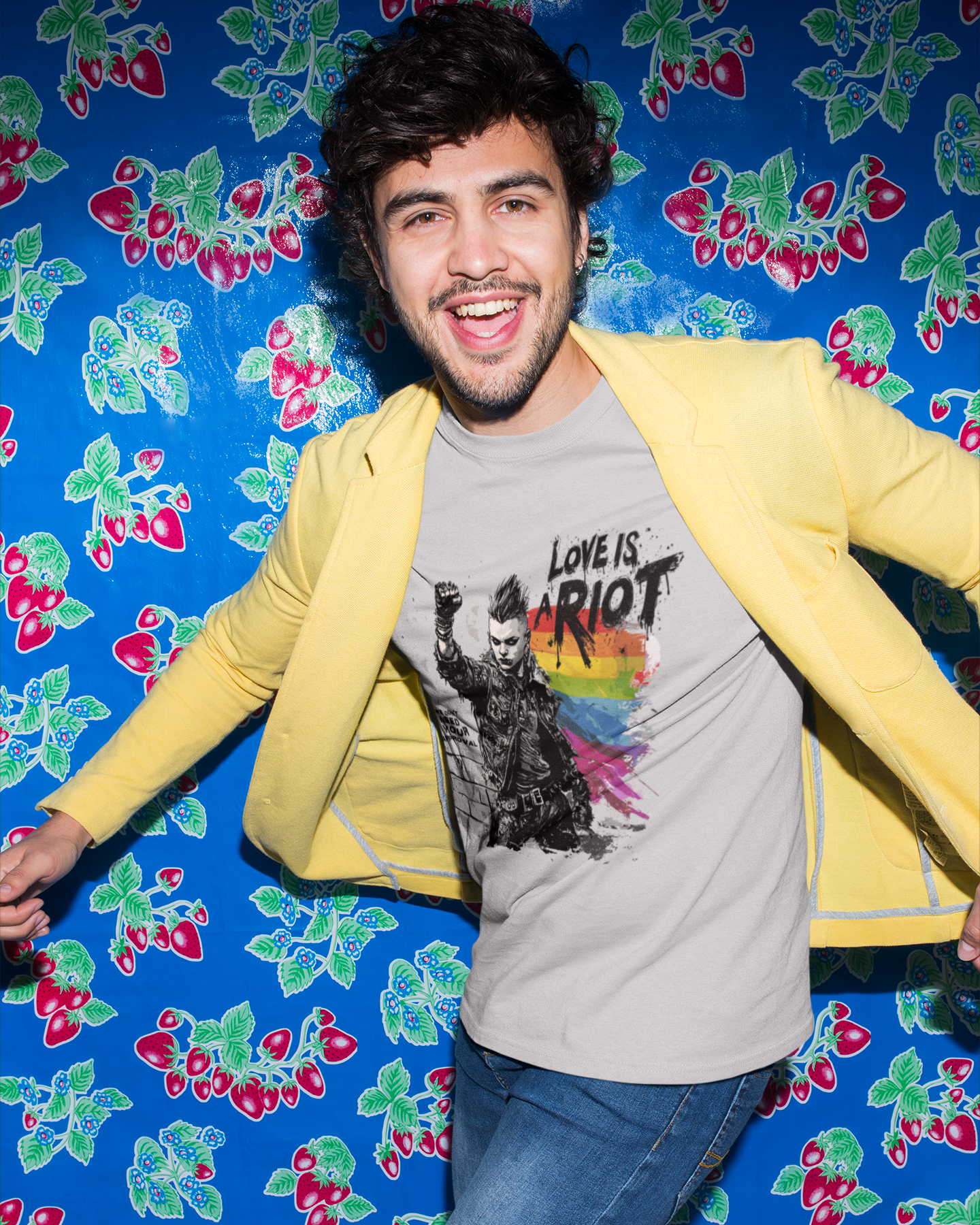 Love Is a Riot – LGBTQ+ 2025 Pride Tee (Light Colors Edition, Soft Cotton Fit)